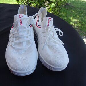 Cuccoo Brand White Fabric Tennis Shoes New Size 39